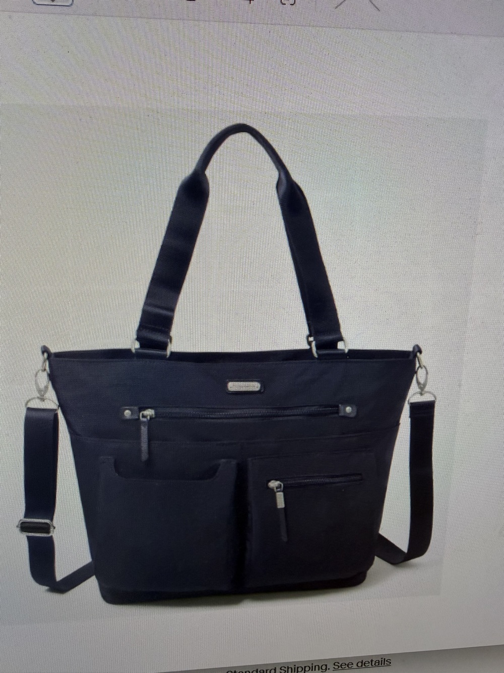baggallini Any Day Tote with RFID Phone Wristlet Navy